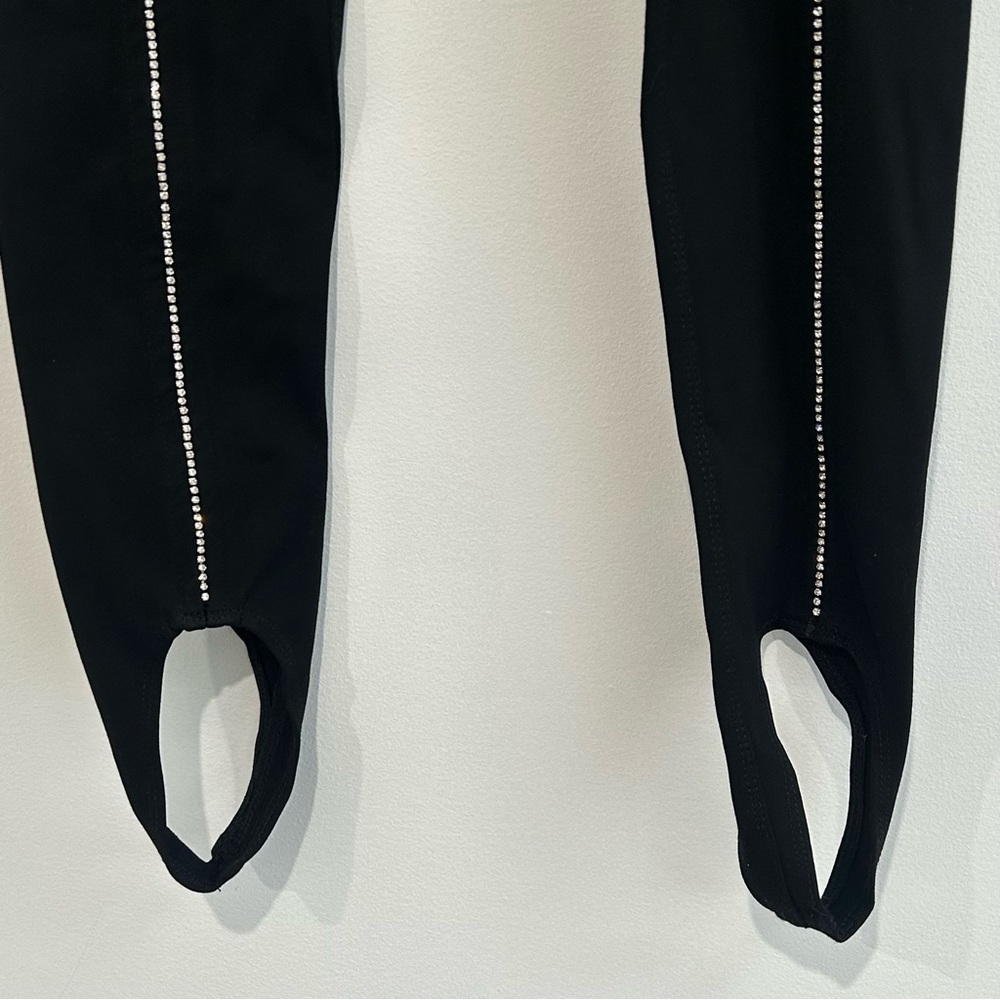 NWT carbon38 Stirrup Legging with Rhinestone Trim - Black size xs - Picture 4 of 14